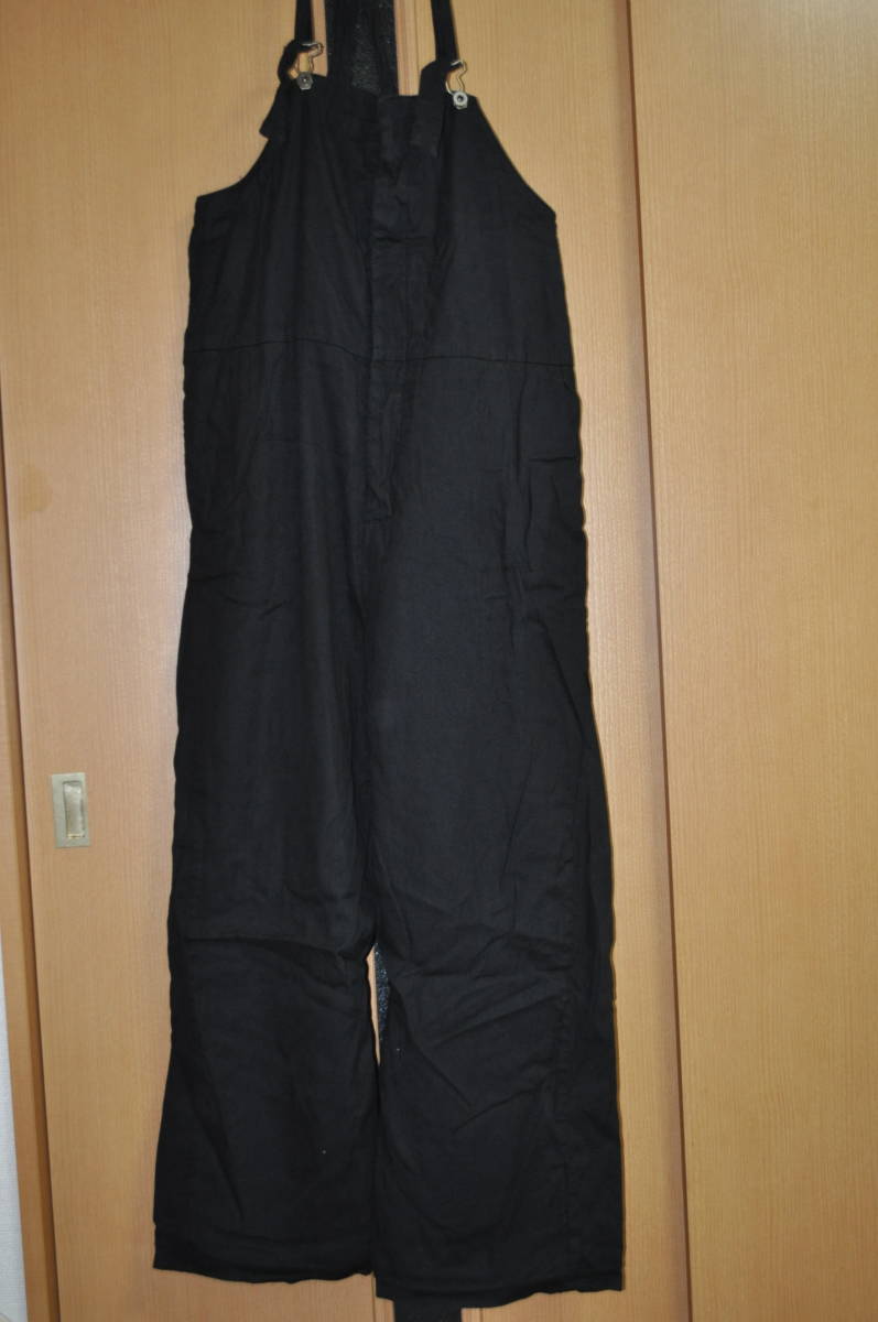 大放出セール】 GARMENT ブラック コットンリネン オーバーオール