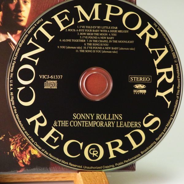 【音が良いビクター 美品 K2HD 紙ジャケ 超レア】ソニー・ロリンズ　コンテンポラリー・リーダーズ　SONNY ROLLINS　CONTEMPORARY LEADERS_画像4