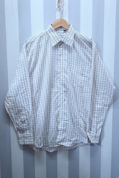 2-2834A/joru geo Armani длинный рукав проверка рубашка GIORGIO ARMANI INTERNATIONAL стоимость доставки 200 иен 