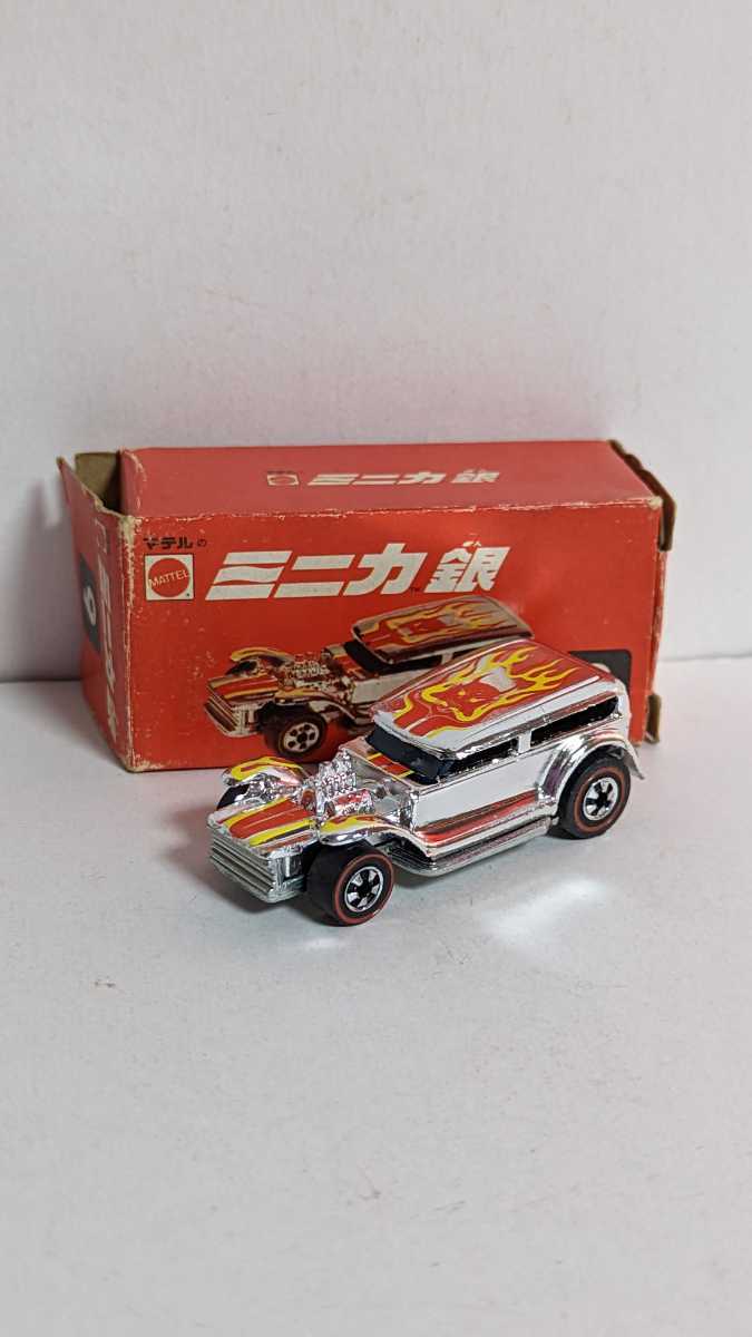 昭和レトロ　当時物　　マテル ミニカ　赤箱 9 プローラ 香港製 ホットウィール Hot Wheels 箱にダメージ有ります。_画像2