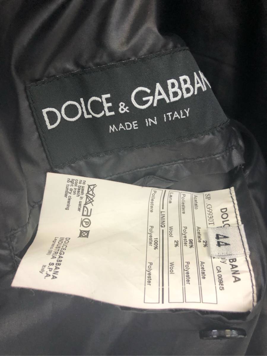 DOLCE＆GABBANA ドルチェ＆ガッバーナ ジャケット G9930T サイズ44_画像3