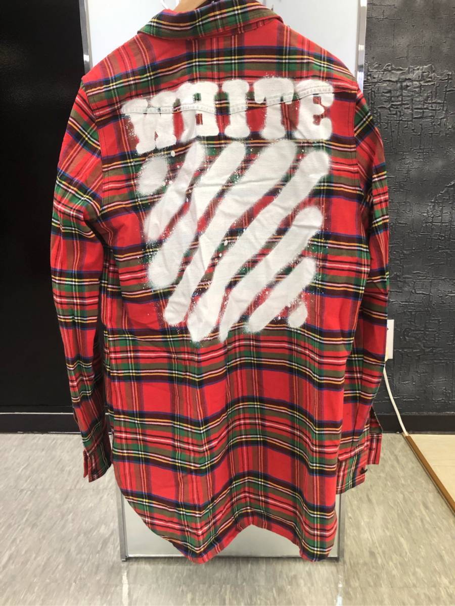 セール特価 OFF-WHITE チェックシャツ オフホワイト Sサイズ