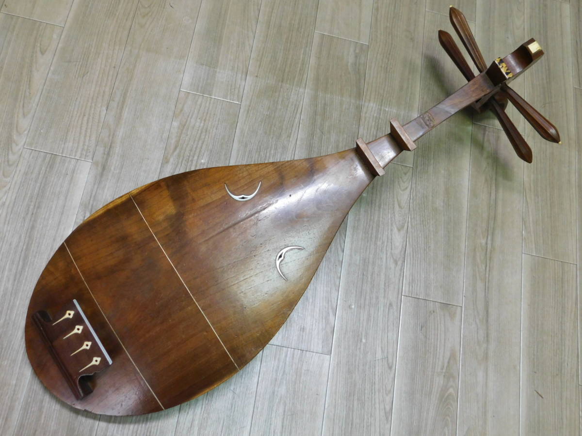時代物】薩摩琵琶 四弦(五柱) 継ぎなし 欠品・直しあり 現状渡し 和 東京の店舗・通販情報 薩摩琵琶用・糸巻き 和楽器