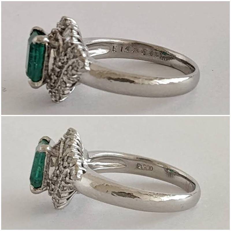 ヤフオク! - Pt900 プラチナ エメラルド 1.43ct ダイヤモンド...