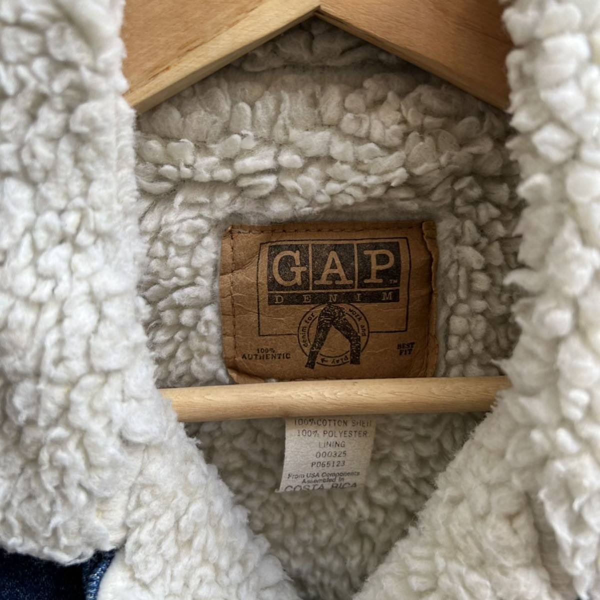 90s US古着 デニムジャケット 裏ボア ボアジャケット GAP DENIM オールドギャップ ジージャン アメリカ古着 vintage ヴィンテージ XSサイズ_画像7