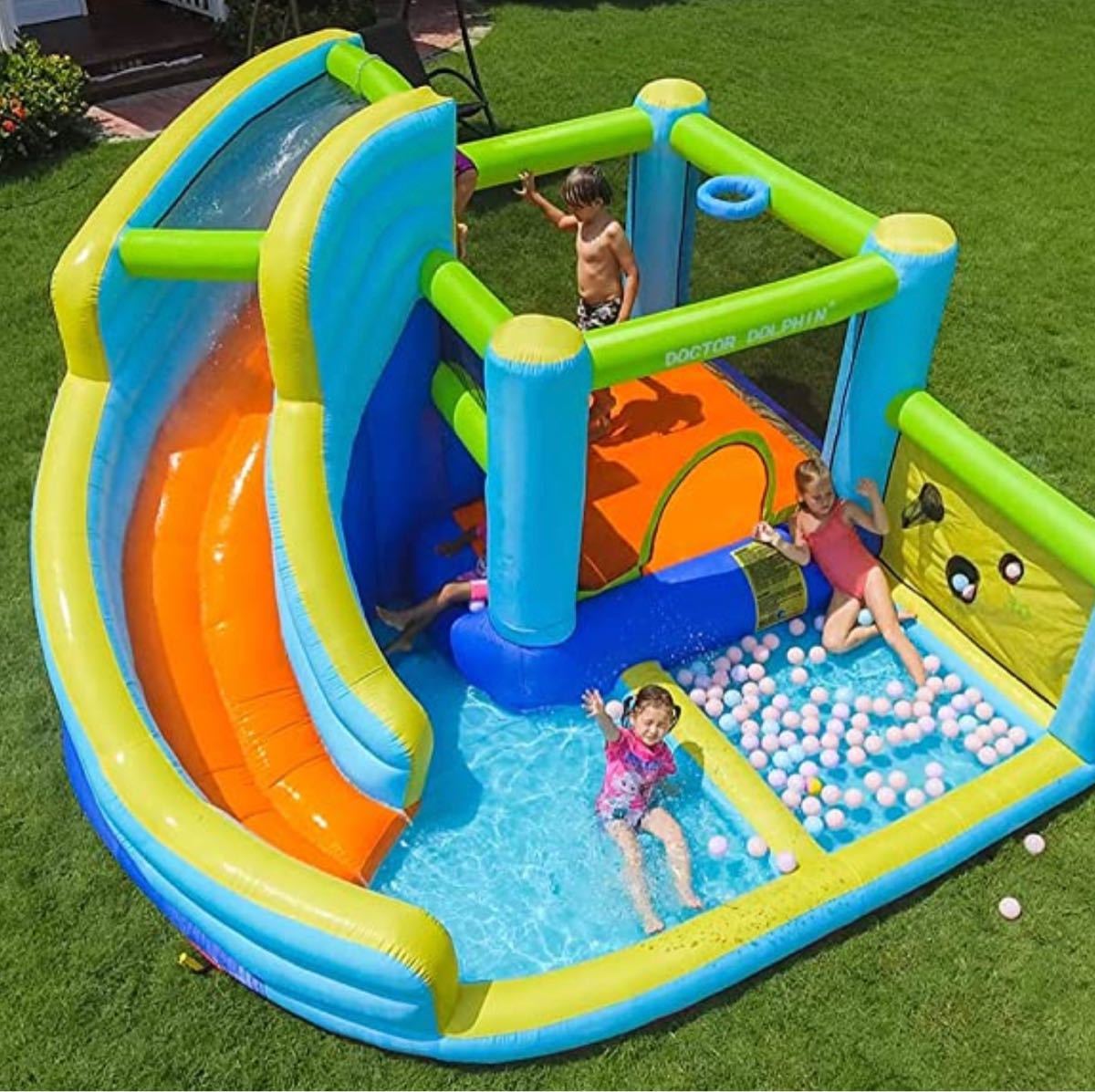 家庭用プール 子供用プール ウォータースライダー 季節玩具 水遊び www