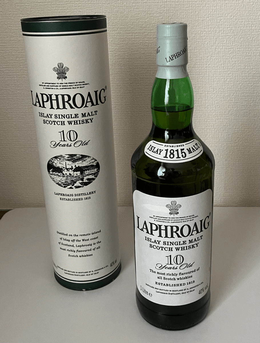 ラフロイグ 10年 1000ml (旧瓶) LAPHROAIG 10 years old (箱あり