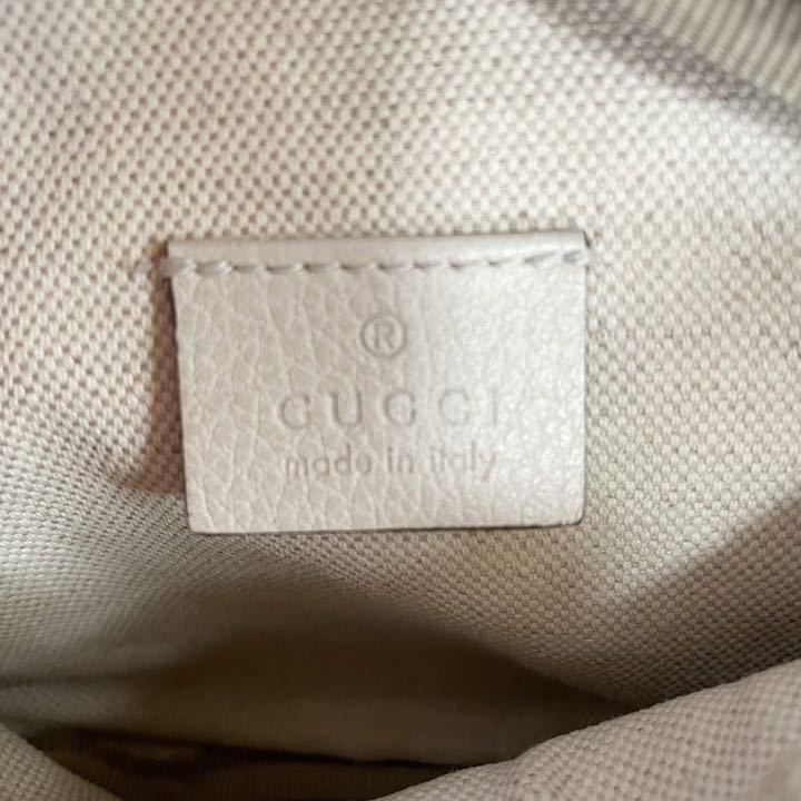 1円【美品】GUCCI グッチ ロゴプリント インターロッキング レザー