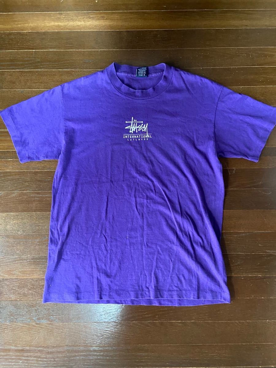 STUSSYステューシー 1999のワールドツアーTシャツ　希少！レア！カッコいい！ 半袖Tシャツ