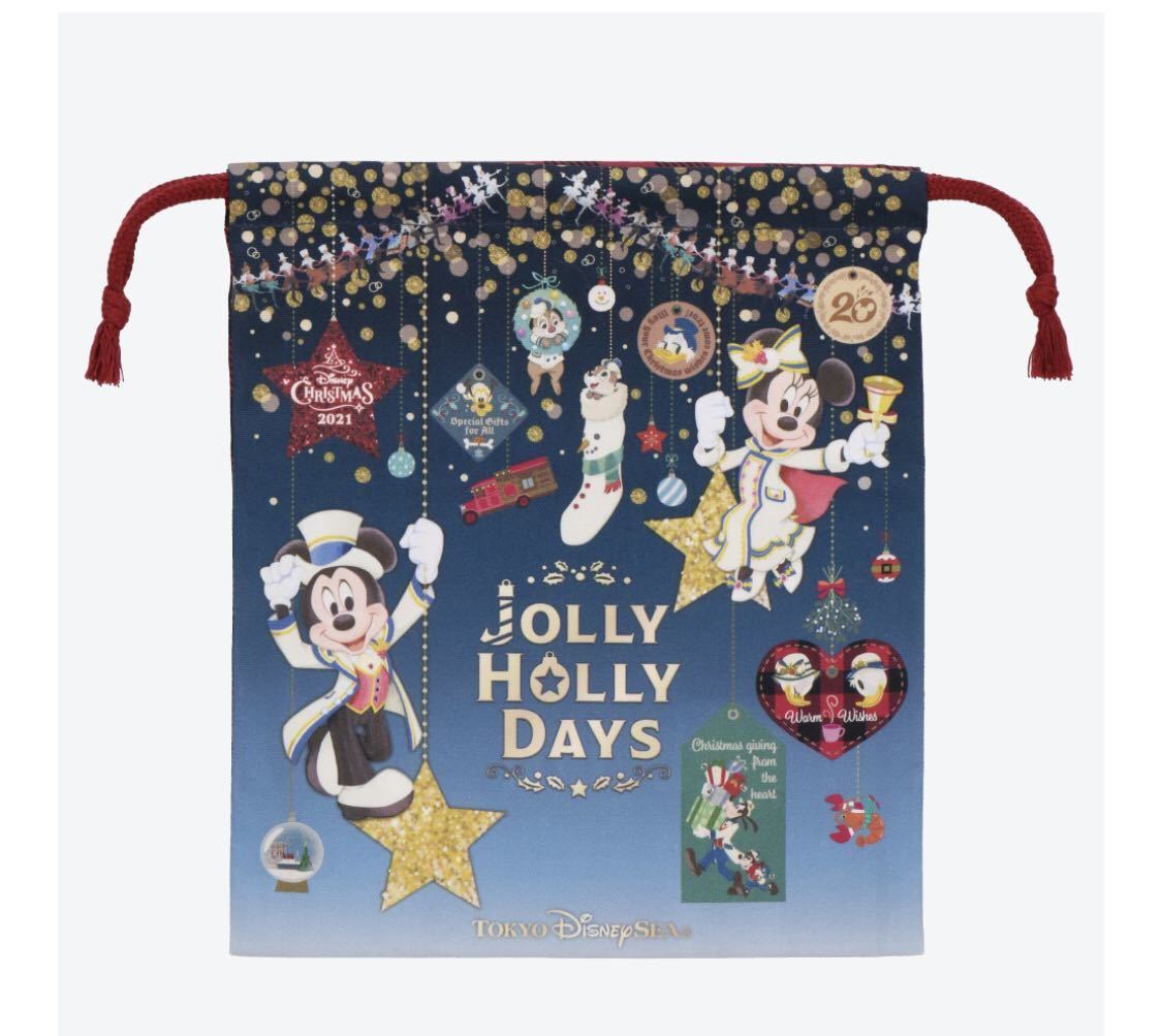 正規販売店】 東京ディズニーランド ディズニーシー クリスマス2021 巾着 きんちゃく イツクリ veme.fi