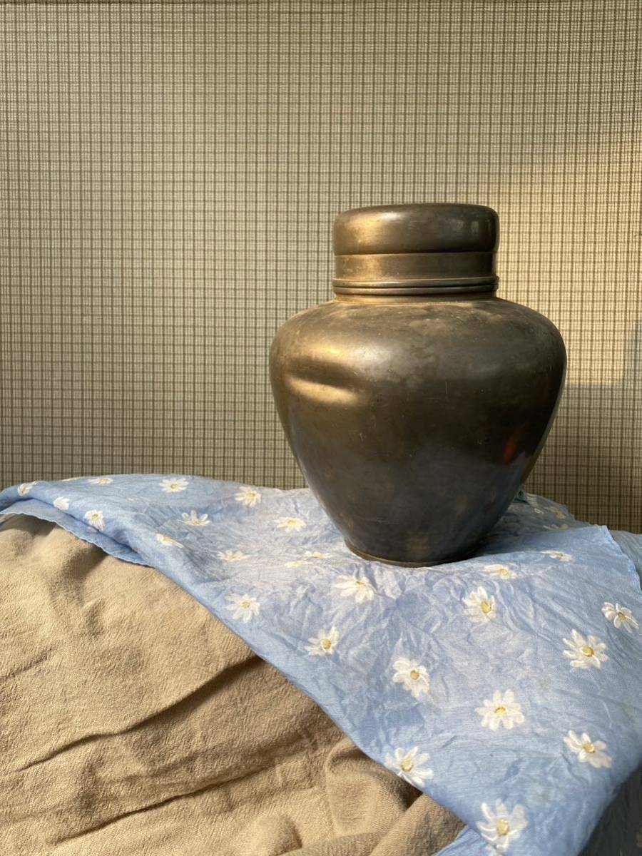 S9724 煎茶道具 茶入 茶壷 茶心壺 錫製 古錫 乾茂號造 在印在銘 中国 S9724 煎茶道具 茶入 茶壷 茶心壺 錫製 古錫 乾茂號造 在印在銘 中国