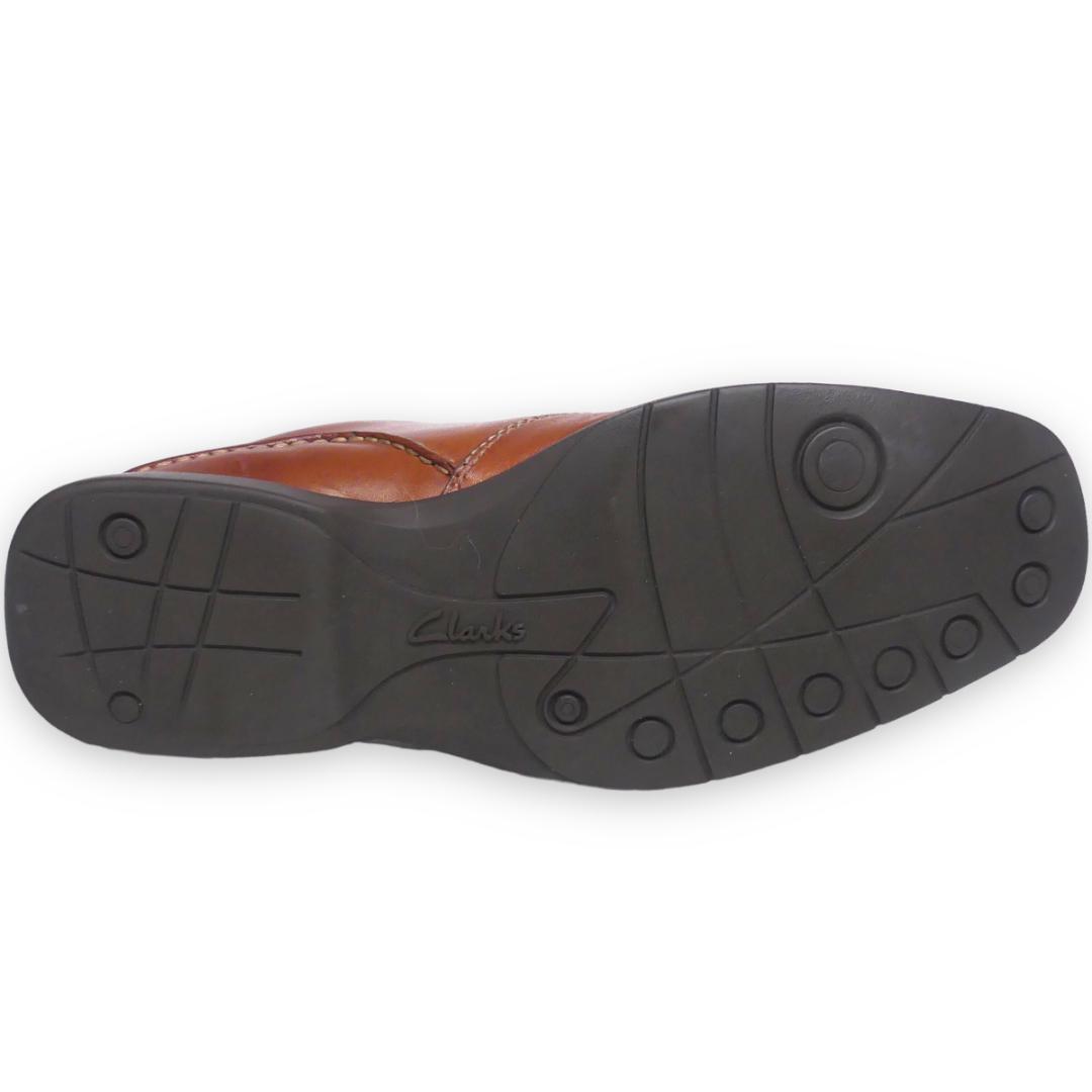 即決★Clarks★25.5cm レザーレースアップシューズ クラークス メンズ 7.5 茶 ウォーキングシューズ 本革 スニーカー 本皮 革靴の画像6