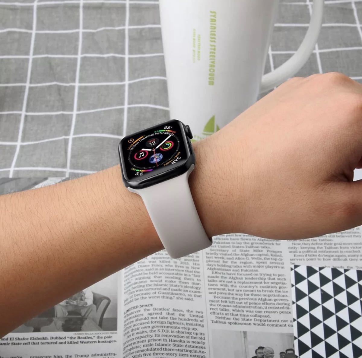 日本メーカー新品 Apple watch シリコンバンド 38 40 41mm ベルト m1r