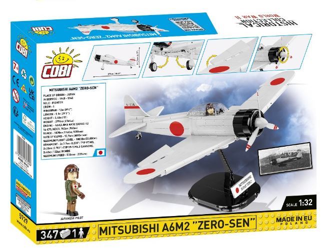 COBI block * Small Army WWII series * Japan army [ Zero war ] Mitsubishi 0 type . on fighter (aircraft) Mitsubishi A6M2 ZeroSen * new goods * EU made 