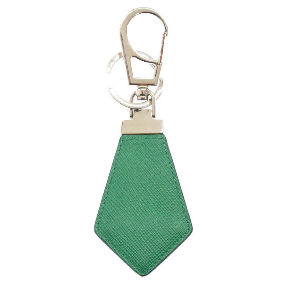  Prada safia-no leather key ring key holder green 
