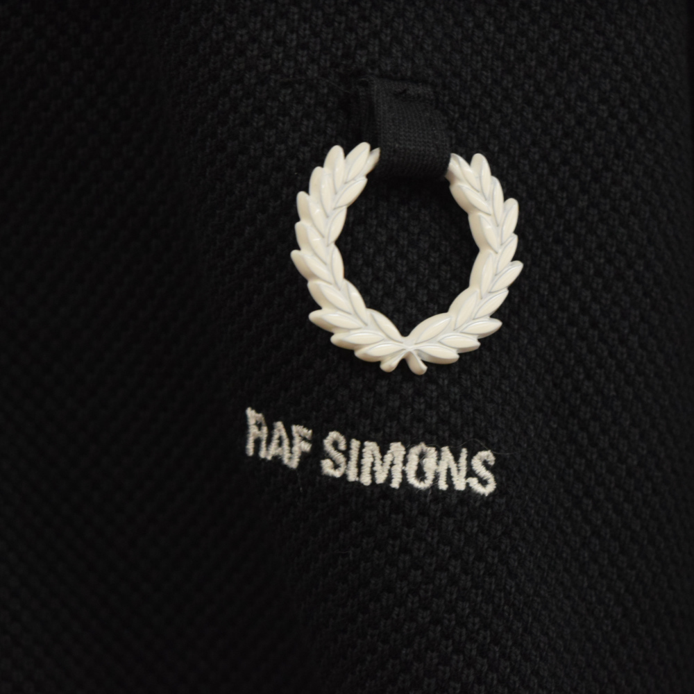 ラフシモンズ 21SS ロゴ刺繍ボタンダウンポロシャツ SM1854 ブラック_画像6