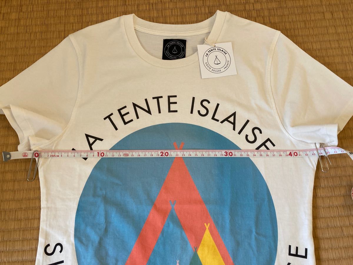 【新品】LA TENTE ISLAISE 綿100% アウトドア　Tシャツ キャンプ プリントTシャツ 半袖Tシャツ トップス