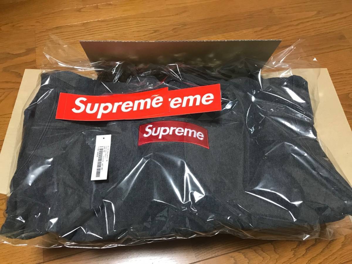 Supreme Box Logo Hooded Sweatshirt Sサイズ チャコール ボックスロゴ