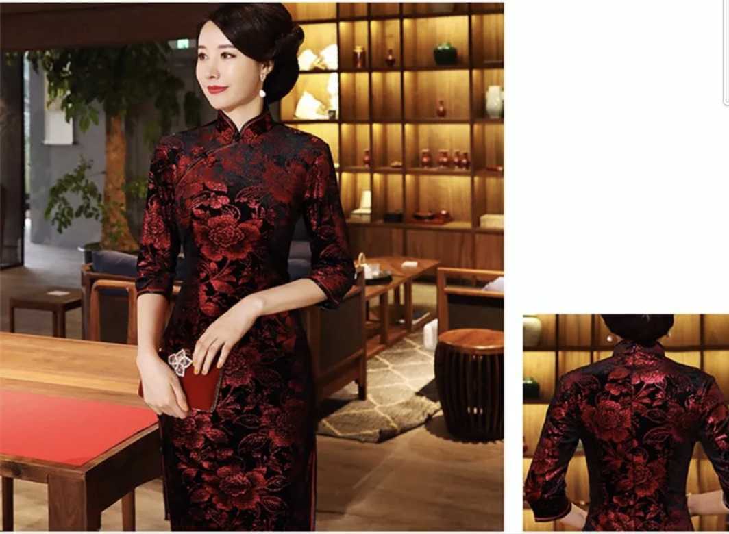 платье в китайском стиле коричневый ina одежда костюмы сорочка 