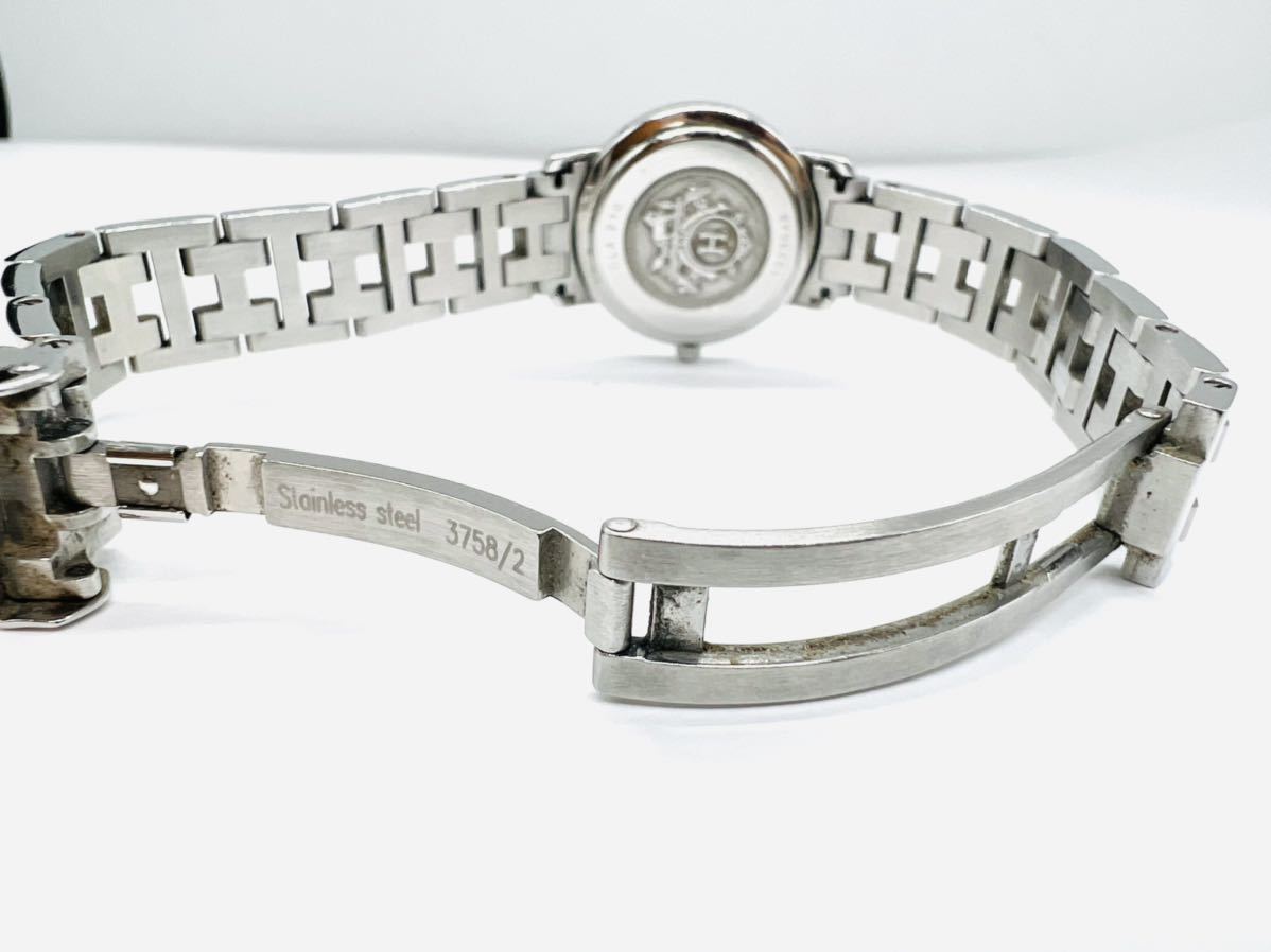 HERMES【エルメス】CL4.210 クリッパー SS 黒文字盤 デイト クオーツ 3