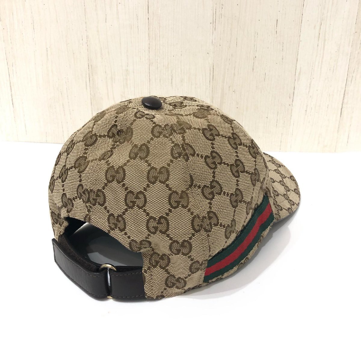 美品 GUCCI グッチ GG GGシェリー GGキャンバス キャップ ベースボール