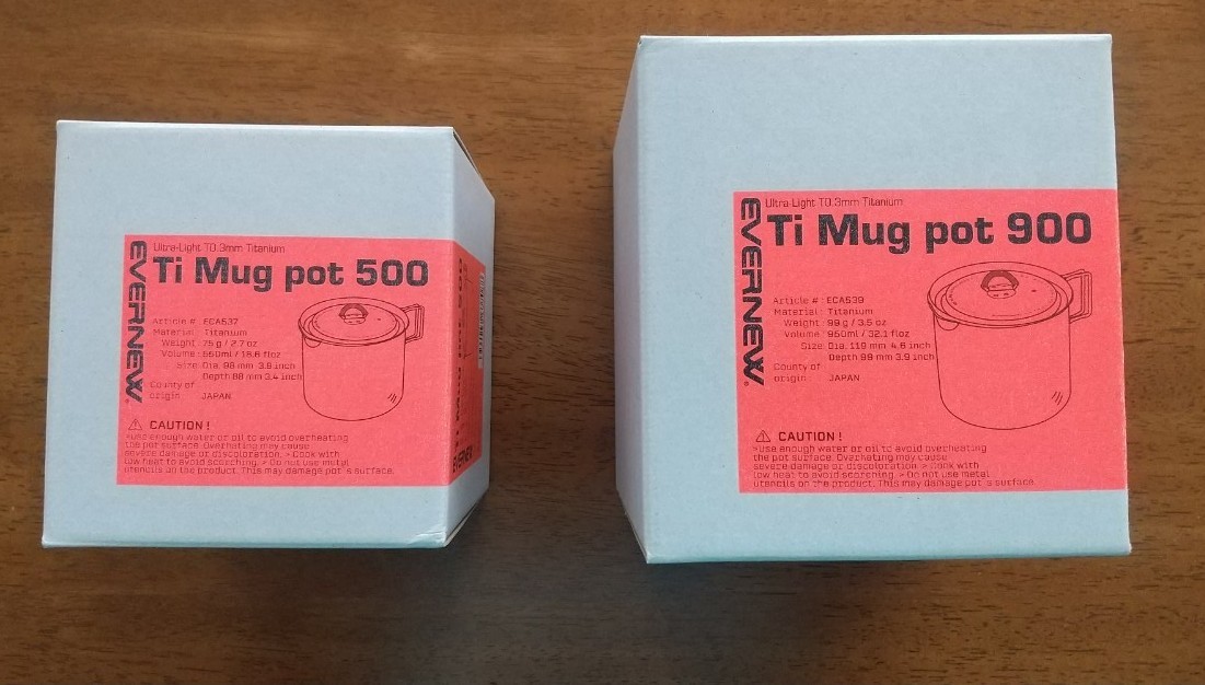 エバニュー チタン マグ ポット 500 900 セット Ti Mug pot ECA 537