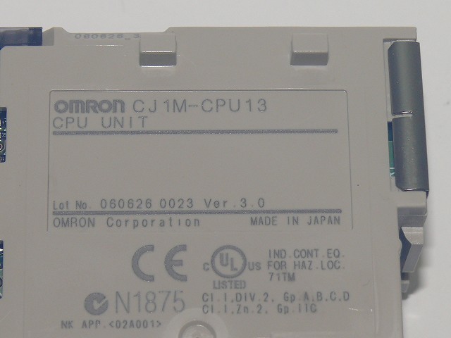 OMRON■PLC CPUユニット CJ1M-CPU13 Ver.3.0 シーケンサー 640点 20K ステップ プログラマブルコントローラ CJシリーズ オムロン CPU13_画像4