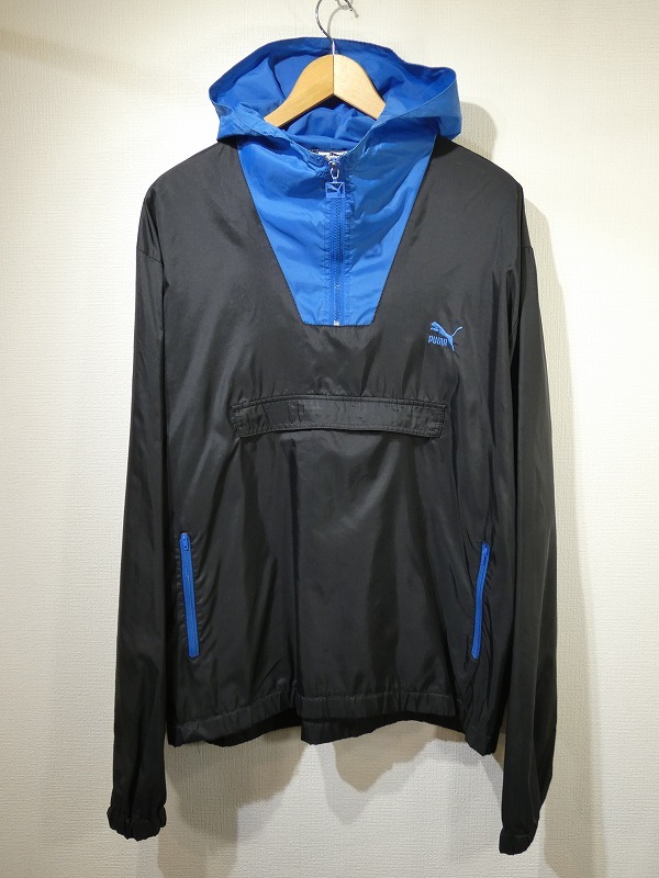 レア 80s ビンテージ PUMA プーマ ツートン ナイロンプルオーバー