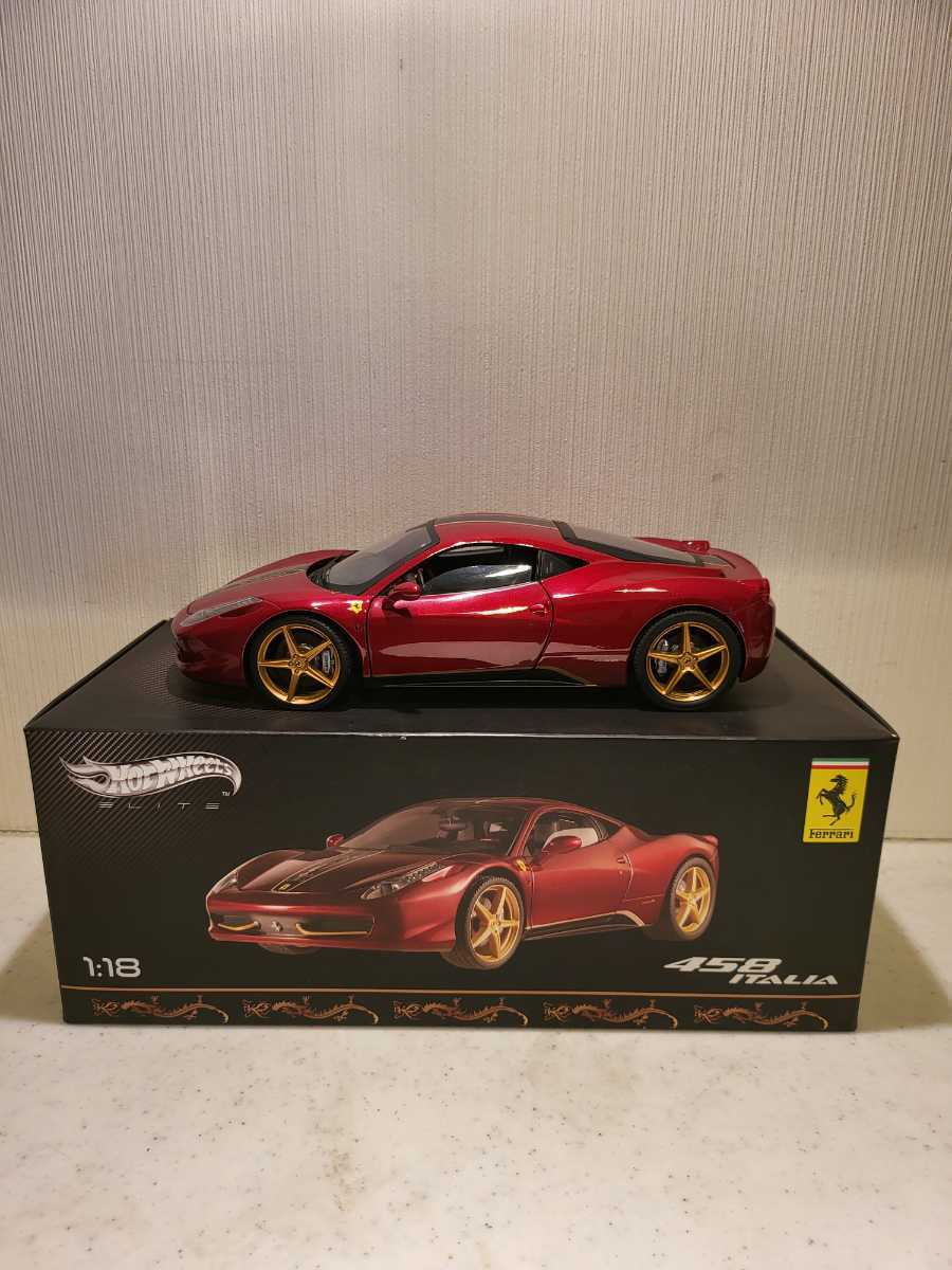 1/18 フェラーリ イタリア 458 希少 ゴールドホイール Hotwheels【期間