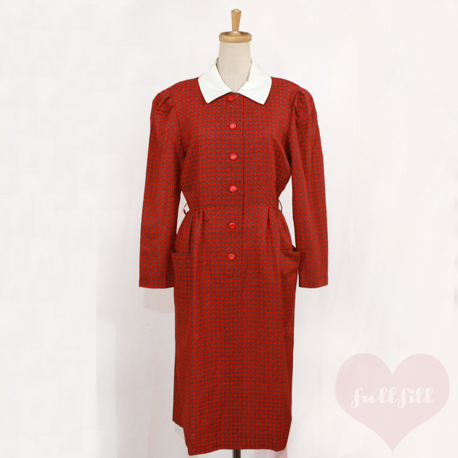 新作ウエア BALMAN MISS バルマン ミスバルマン レトロ 古着 ワンピース 白襟 ビンテージ vintage ヴィンテージ クラシカル ペイズリー柄 赤 モード Mサイズ 新作ウエア BALMAN MISS バルマン ミスバルマン レトロ 古着 ワンピース 白襟 ビンテージ vintage ヴィンテージ クラシカル ペイズリー柄 赤 モード Mサイズ