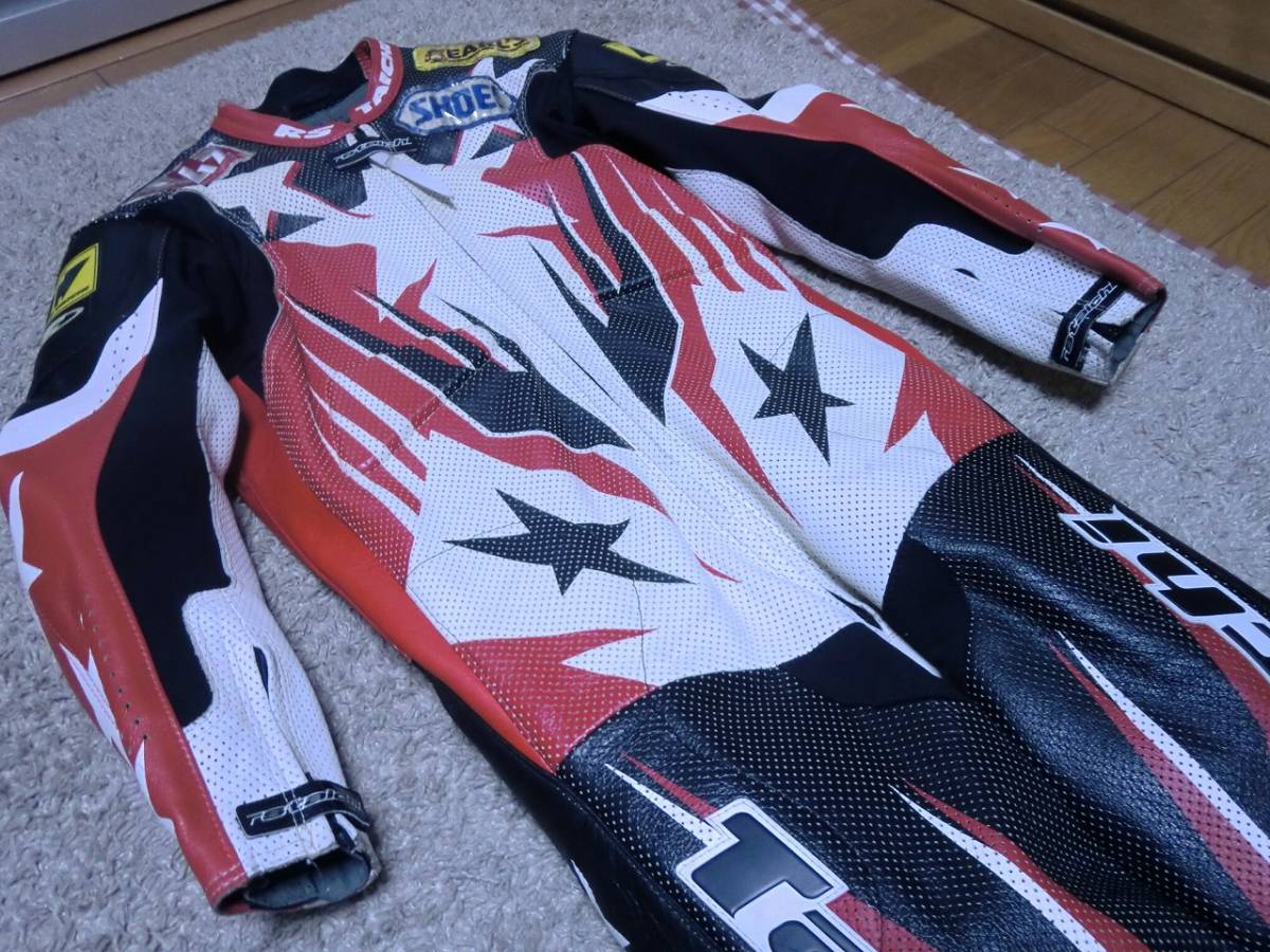 MFJ公認バイクレーシングスーツ転倒傷なし アウトレット安い価格