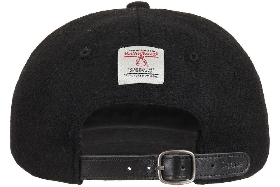 新品未使用】Supreme Harris Tweed Classic Logo 6-Panel BLACK 