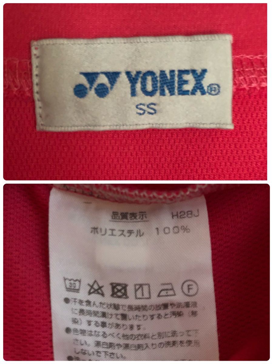 YONEX ヨネックス　半袖Tシャツ　濃ピンク　SSサイズ　【AY0753】_画像9