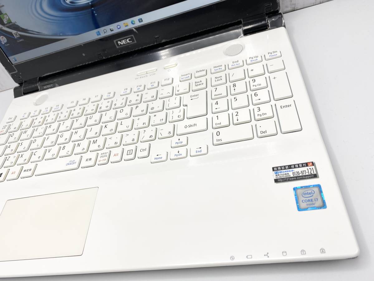 【最新OS Windows11】SSD1TB メモリ8GB NEC ノートPC NS700/C 第6世代Core i7-6500U Office Webカメラ Blu-ray Bluetooth 筆ぐるめ_画像4