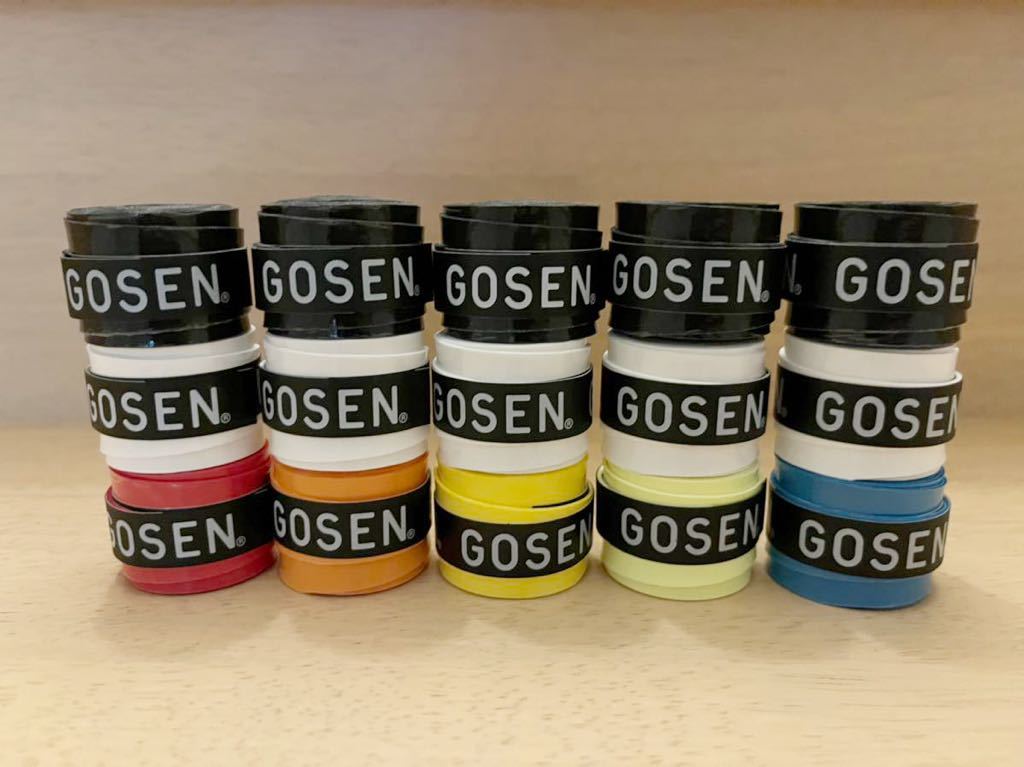 おしゃれ】 GOSEN グリップテープ 5個 アソート 迅速発送 ゴーセン 色変更可2