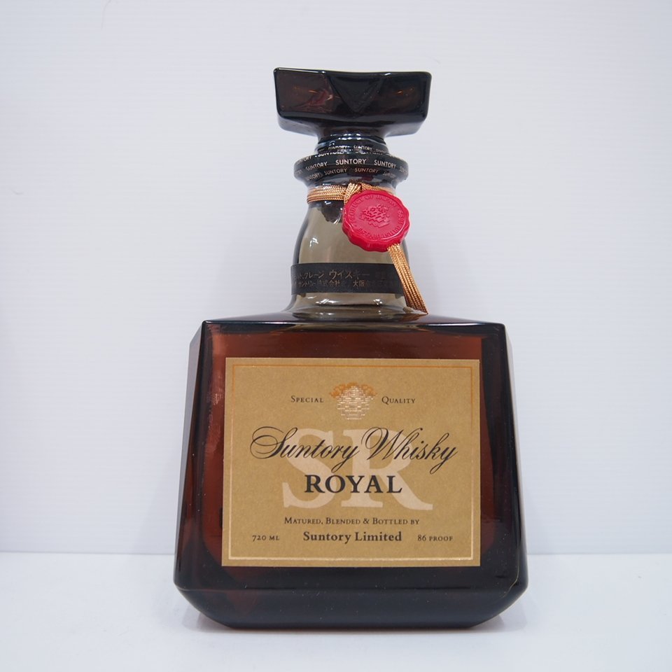 L28439HE3M ☆ SUNTORY WHISKY ROYAL サントリー ローヤル SR 山崎15年モルト表記 ウイスキー 国産 箱付 720ml 43% 古酒 未開栓_画像2