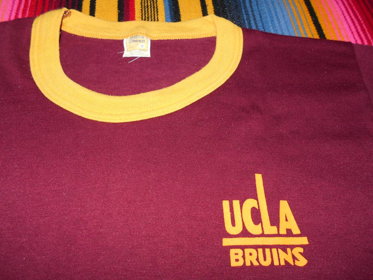 １９７０年代 UCLA BRUINS リンガー アメフト フットボール カレッジ アスレティック バスケットボール アイビー NBA FOOTBALL VAN HARVARD