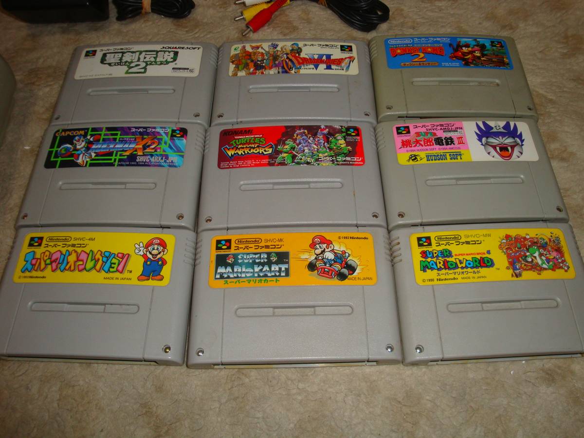 SFC Super Famicom + super Mario collection Cart world lock man X2ta-toruz etc. 9ps.@ immediately 