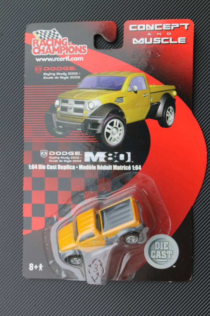 RACING CHAMPIONS DODGE M80  миникар (Minicar)   жёлтый  2002'  новый товар   нераспечатанный 1:64 ...