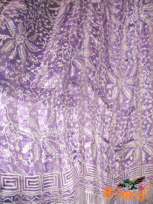 上品な光沢☆単色バティックサテンシルクストールスカーフ M-C薄紫パープル silk絹100％天然素材 ろうけつ染め バリ雑貨 90×150㎝