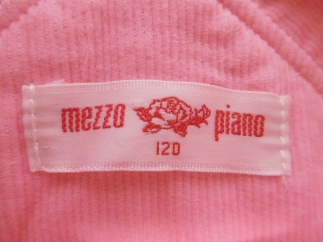 ■ メゾピアノ ■ 可愛いコーデュロイジャンバースカート 120cm ピンク_画像3