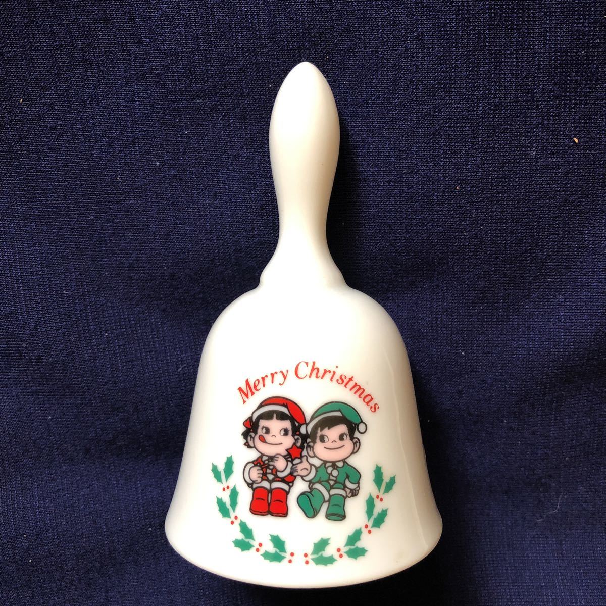 * retro * очень редкий не продается Fujiya Peko-chan &poko Chan керамика производства Рождество bell подлинная вещь 
