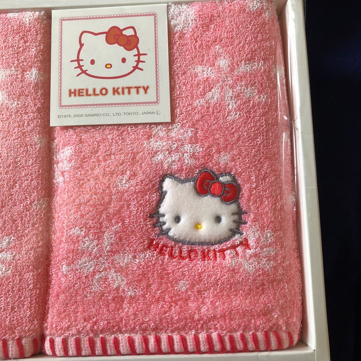 * retro * ultra rare rare goods Sanrio 2000 year made Hello Kitty hand towel 2 pieces set that time thing 