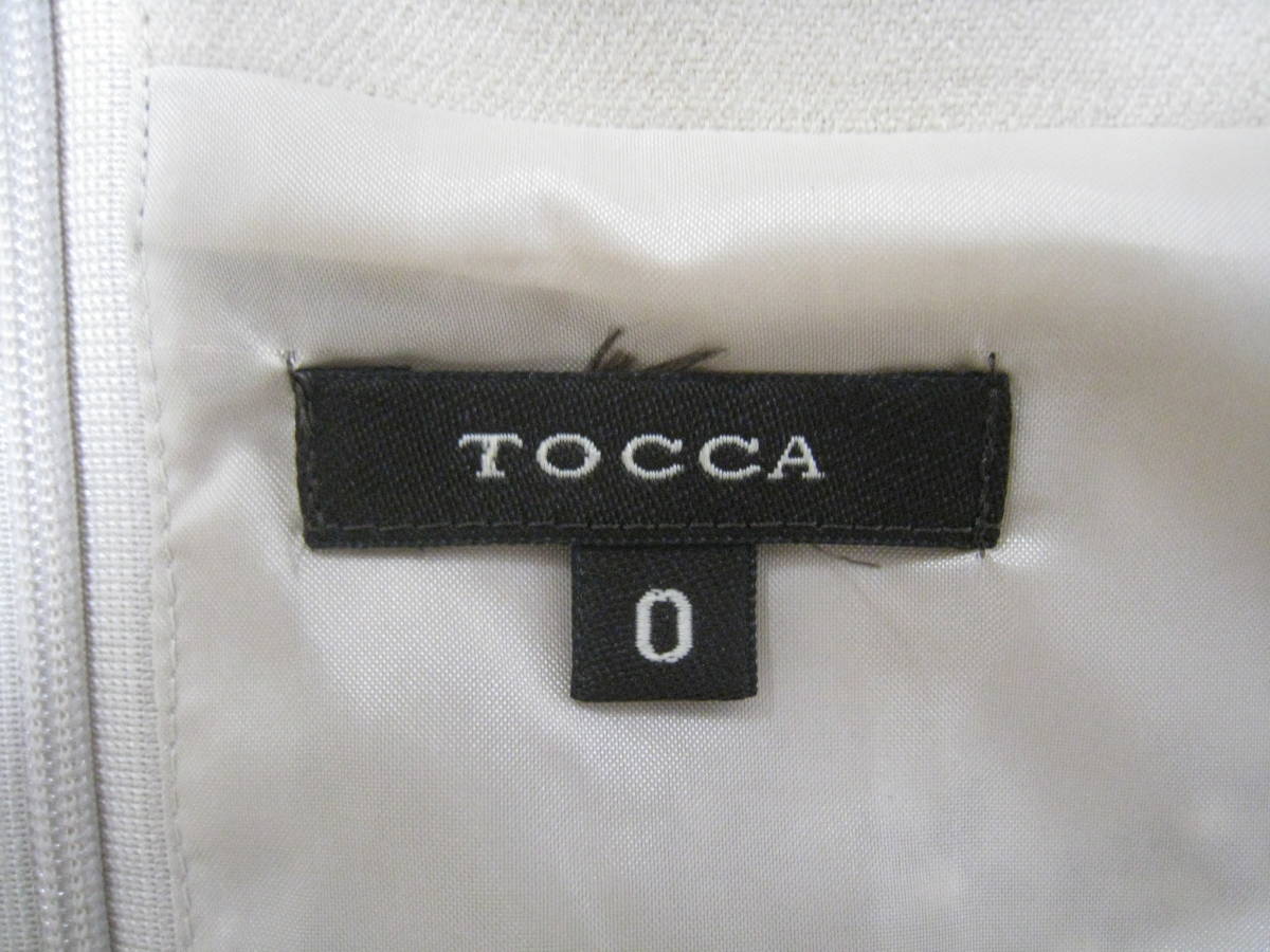 TOCCA# Tocca flower embroidery wool . short sleeves One-piece velour ribbon lady's size 0