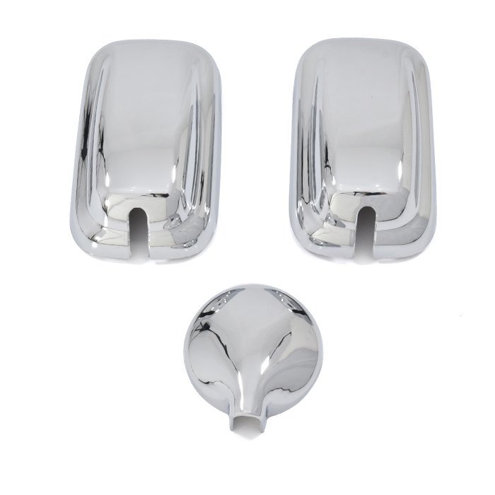  Mitsubishi Fuso Blue TEC Canter plating mirror cover 3 point set Heisei era 22 year 11 month ~ new goods under - mirror cover attaching 