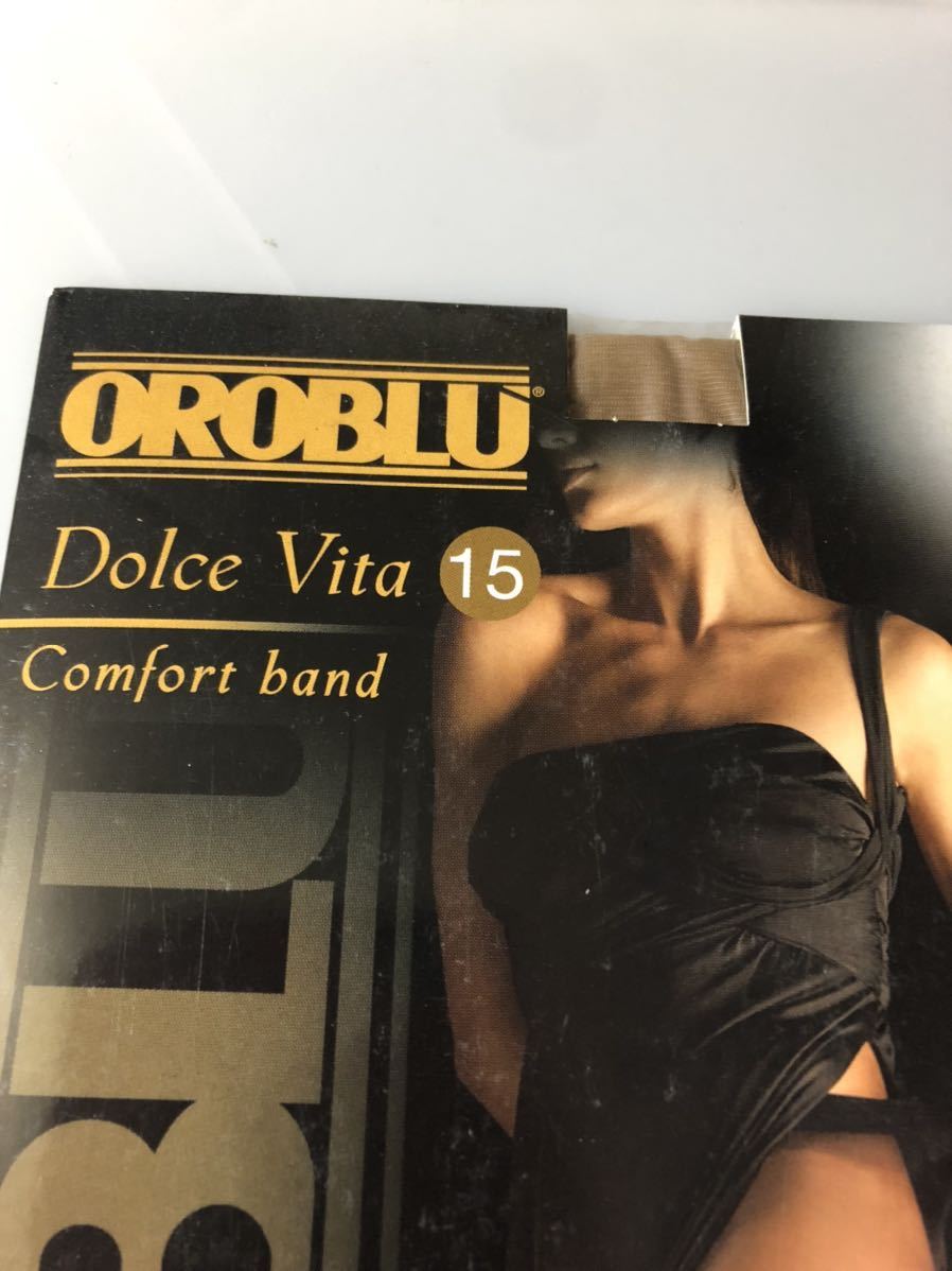 【送料無料】 OROBLU dolce vita 15 comfort band 15デニール オロブル パンスト パンティストッキング M eu 40-42 AMBRE_画像2