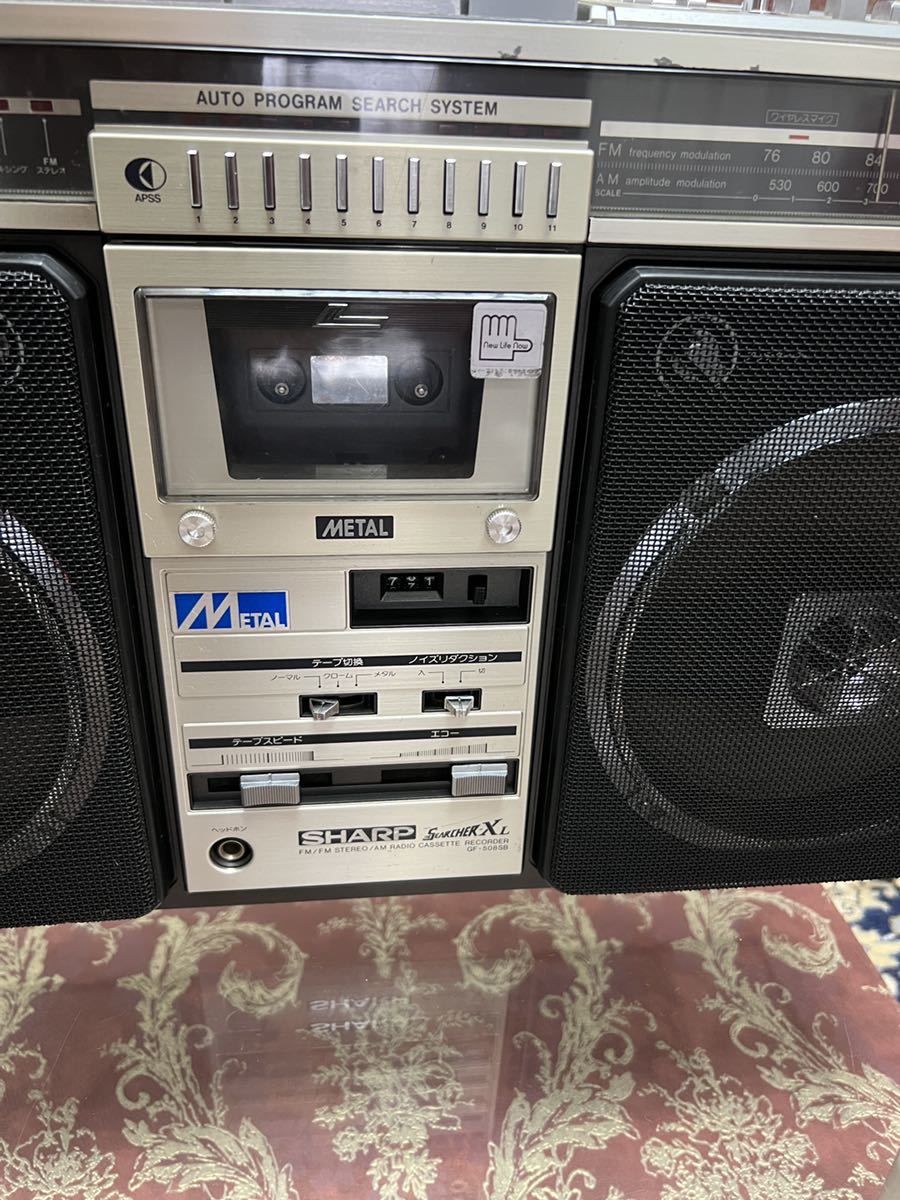 昭和レトロSHARP シャープ ラジカセ GF-508SB美品動作品内蔵Bluetooth