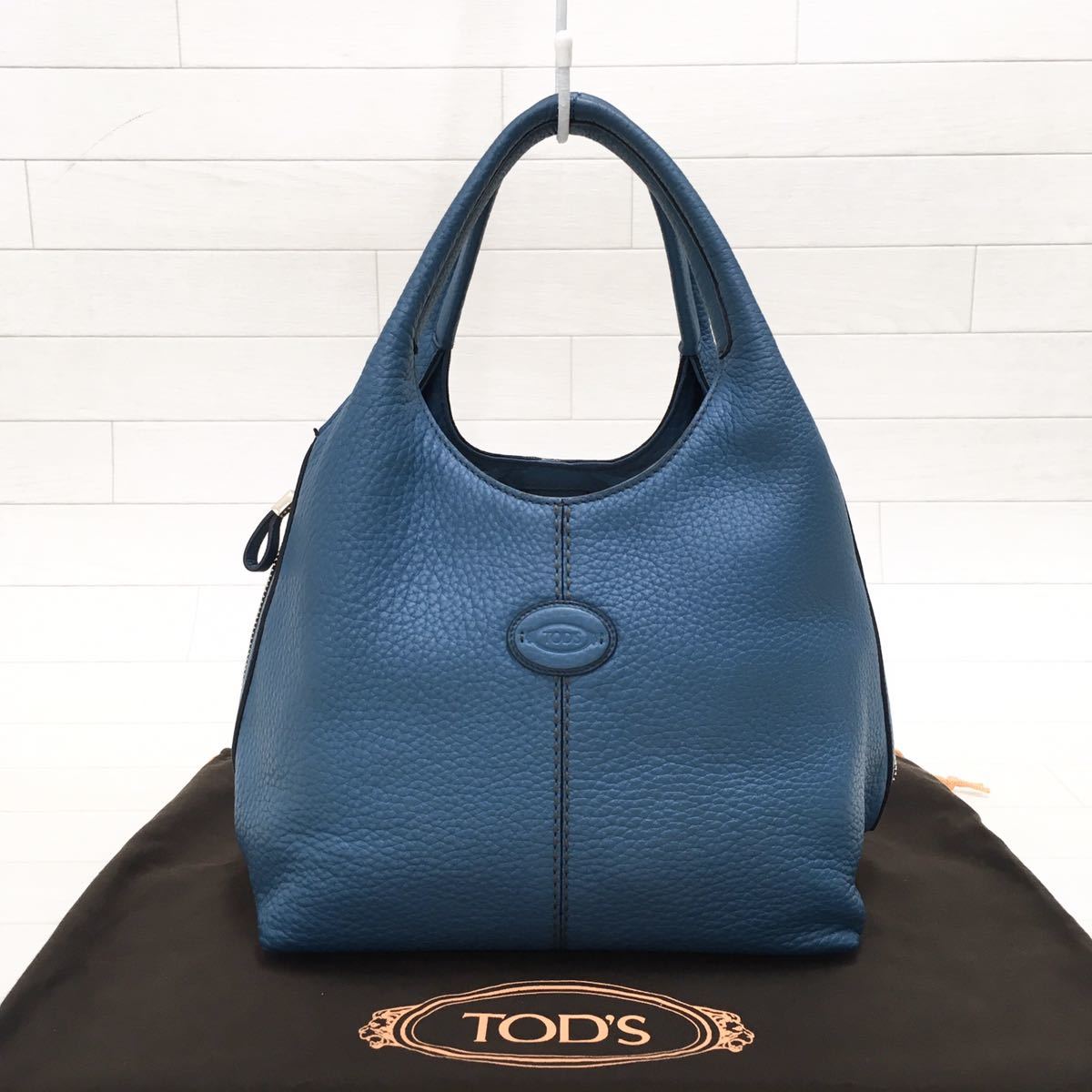 美品・保存袋付 トッズ TOD'S サイドジップ レザー ハンドバッグ 美品・保存袋付 トッズ TOD'S サイドジップ レザー ハンドバッグ