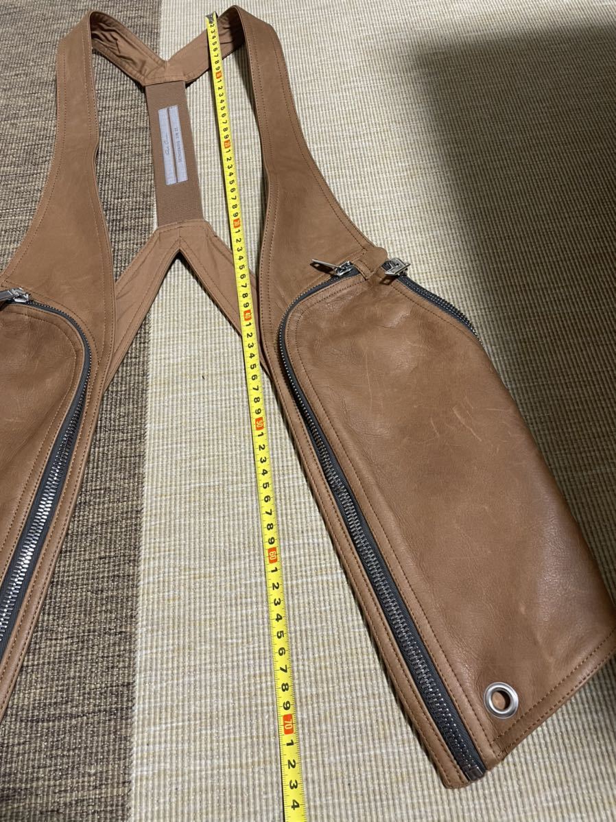 リックオウエンス Rickowens 21aw レザーベスト ジレ 46 | charcas.gob.mx