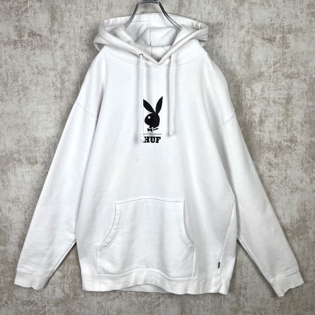 人気古着 HUF ハフ プレイボーイ プルオーバーパーカー スウェット L